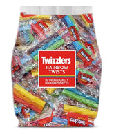 Munchique front bag showing colorful bulk packaging and easy party dispensing