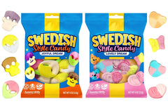 Munchique front packaging showing both 4 oz bags and bright designs for gifting