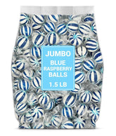 Munchique front packaging showing bag and bright blue candies for party displays