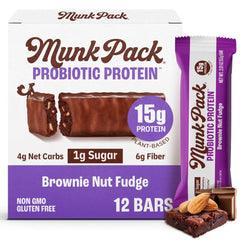 Munk Pack front packaging showing keto-friendly brownie nut fudge benefit