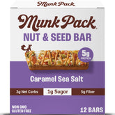 Munk Pack front packaging showing caramel sea salt flavor and benefits