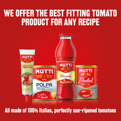 Mutti crushed tomatoes served in bowl as sauce, demonstrating convenience and vibrant fresh flavor