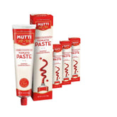 Mutti front packaging tube showing brand and pack benefits for easy storage