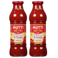 Mutti passata front packaging showing brand and pure tomato base benefit
