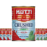 Mutti polpa front can showing label and product name, convenient pantry staple