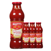 Mutti front packaging showing label and fresh tomato benefit