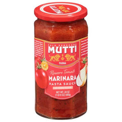 Mutti Rossoro front jar showcasing rich tomato color and convenient meal prep
