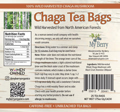My Berry close-up of unbleached tea bag, emphasizing clean, additive-free steeping