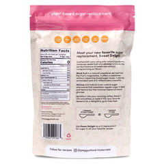 Close-up of granulated monk fruit and allulose texture highlighting smooth sugar-like feel