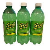 Mya's Jamaican Pantry Ting front packaging showing three bottles, refreshment for gatherings