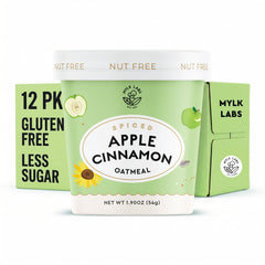 Mylk Labs front packaging showing 12-pack and convenient single-serve cups for quick breakfasts