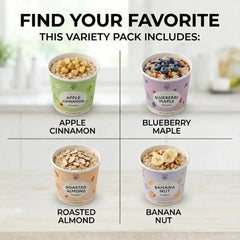 Mylk Labs blueberry maple oats in bowl, vibrant fruit boost and fiber