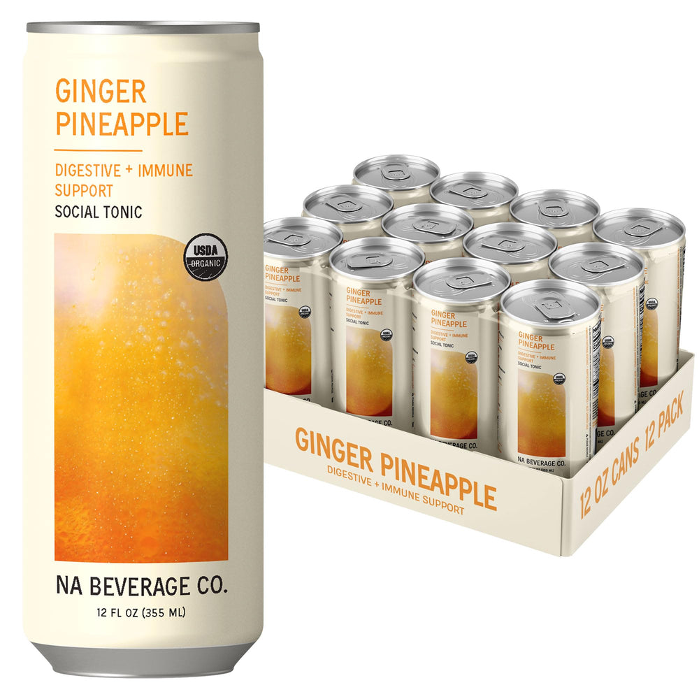 NA Beverage front packaging showing 12-pack with brand and vibrant can design, appealing convenience