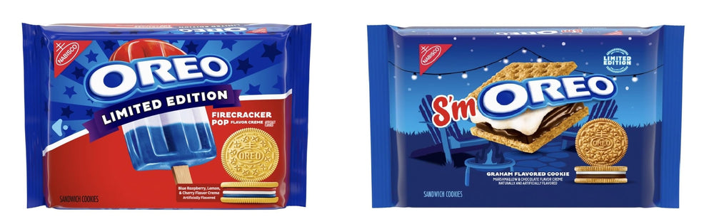 Nabisco Oreo front packaging showing both cookie flavors and contents