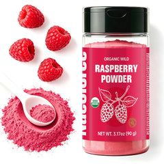 Nacolorce front packaging shows jar and raspberries for clear product identification