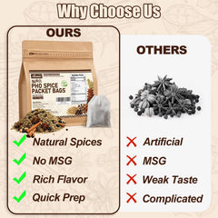 Nahasahr sachet steeping in simmering pot to build rich pho broth