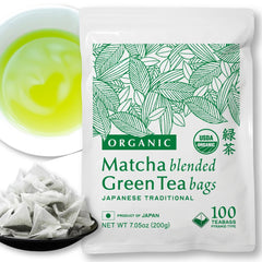 NAKANE TEA INC. front packaging showing 100-count box and organic seal for convenience