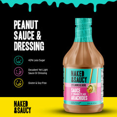Naked & Saucy sauce being poured to show consistency and easy use