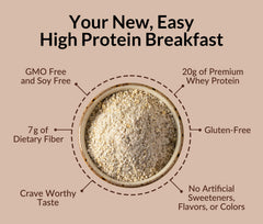 NAKED powder close-up texture, highlighting protein-rich oats for smooth mixing