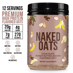 NAKED prepared overnight oats in bowl, creamy texture for satiating mornings
