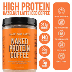 NAKED scoop of powder highlighting precise protein portioning per serving