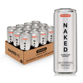 NAKED front packaging showing orange cans and clean ingredients benefit clarity