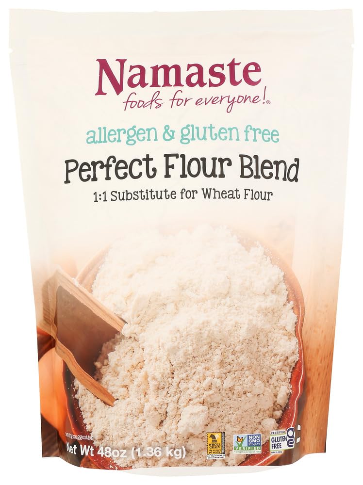 Namaste Foods front packaging showing blend and easy 1:1 swap benefit
