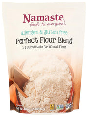 Namaste Foods front packaging showing blend and easy 1:1 swap benefit
