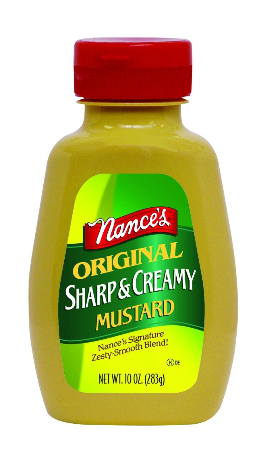 Nance's front packaging showing 10oz squeezable bottle and bold mustard flavor