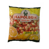 Napoleon Lemon Sours front packaging showing bulk 1 kg bag and bright yellow candies