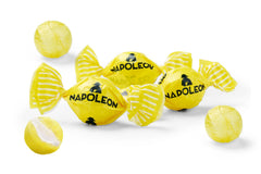 Napoleon close-up of candy cross-section showing powdered center benefit