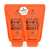 Nate's Honey front packaging showing pouch and two-pack convenience