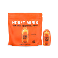 Nate's Honey front packaging showing 40 mini packets for convenient portions