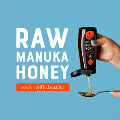 Nate's Honey squeeze top detail for precise, mess-free pouring convenience