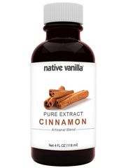 Native Vanilla cinnamon extract front bottle showcasing packaging and concentrated flavor