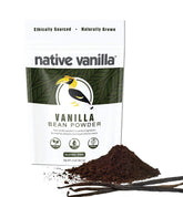 Native Vanilla front jar 2oz showing packaging and pure vanilla benefits