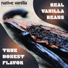Native Vanilla pods steeping in jar to make homemade vanilla extract efficiently