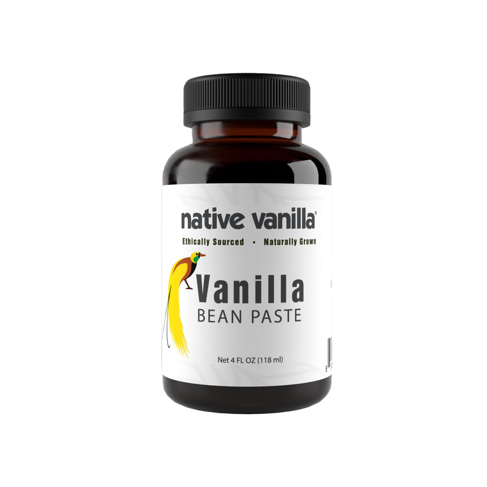 Native Vanilla front jar showing label and size, highlights premium flavor