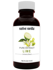 Native Vanilla front bottle showing bright lime extract for consistent flavor