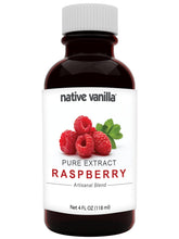 Native Vanilla front bottle showing clear raspberry extract benefits consistent flavor