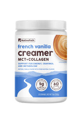 NativePath front packaging of keto creamer showing label and servings benefit