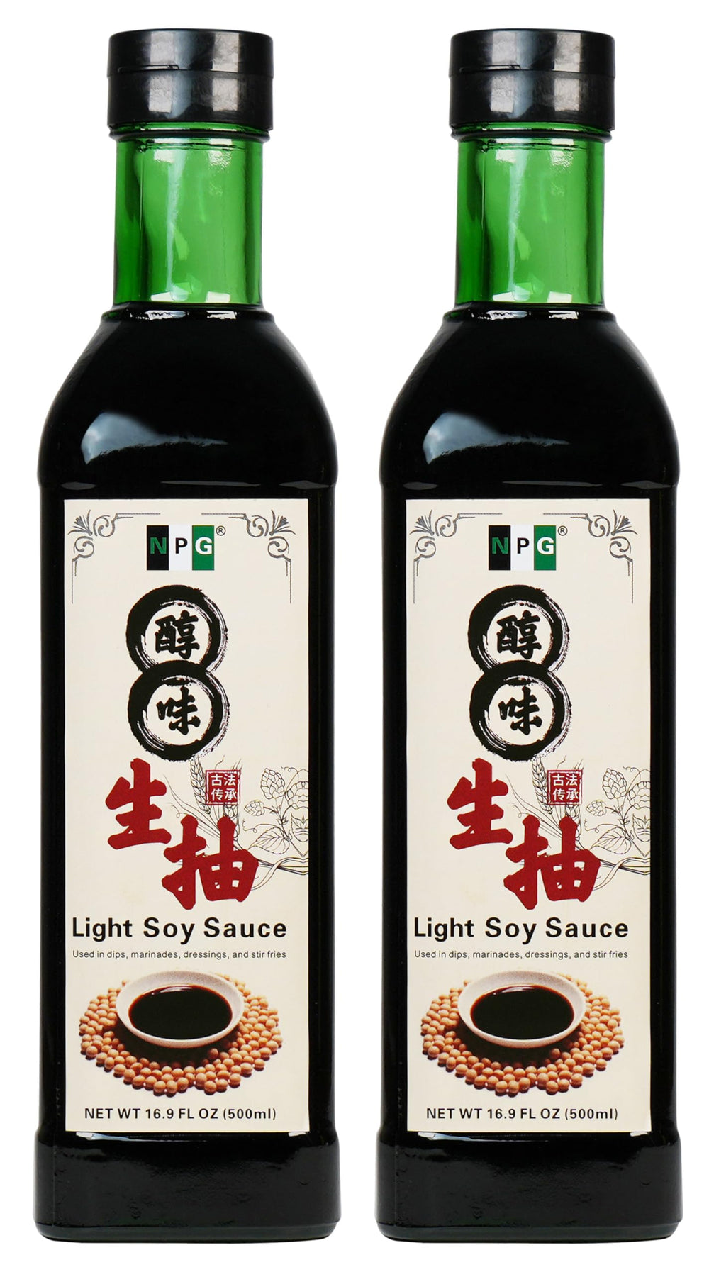 Natural Plus Green front bottle showing full product and label, revealing usability