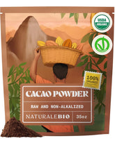 NaturaleBio front packaging 35oz showing product name and organic seal, clear benefit