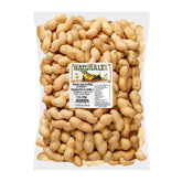 Naturalee front packaging of 2 lb raw unsalted peanuts showing brand and size, clear labeling benefit