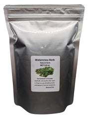 Nature Tea front packaging showing 4 oz watercress herb, clear label for easy identification and storage