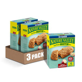 Nature Valley front packaging showing apple cinnamon bars and benefit of portable snack
