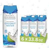 Nature's Goodness front packaging showing 1L carton and clean branding for convenient hydration