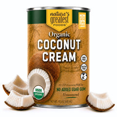 Nature's Greatest Foods front packaging showing can design and organic badge for confidence