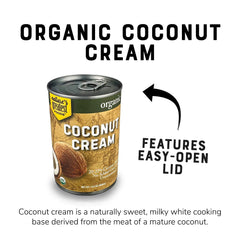 Nature's Greatest Foods open can revealing thick coconut cream for cooking convenience