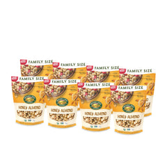 Nature's Path close-up of large granola clusters highlighting crunchy texture and whole grains
